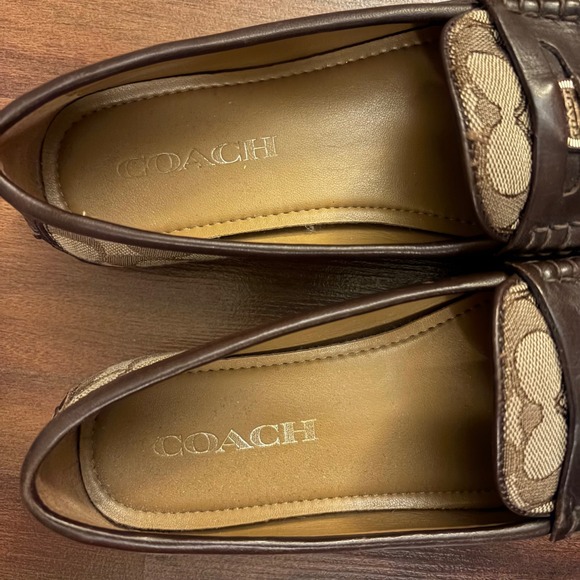 Coach Penny Loafers Signature C Monogram Leather Brown Women's Size 5.5B - Picture 4 of 6